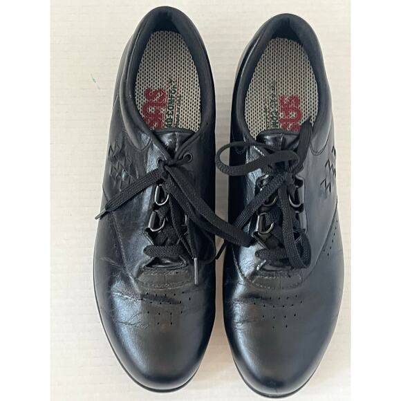 Women's SAS Tripad Comfort Black Leather Walking Sneakers Athletic Size 9.5 - Picture 8 of 9